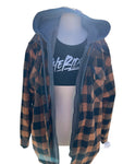 Sherpa Lined Hooded Flannel Jacket