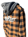 Sherpa Lined Hooded Flannel Jacket