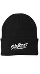 Fold Over Soft Black Beanie